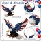 2 Pcs Patriotic Eagle Door Wreaths, 4th of July Wooden Hanging Signs, 250th Anniversary Eagle Wall Plaques for Memorial Day, Indoor Outdoor Americana Decor